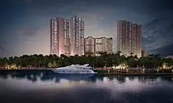 Raheja Exotica Buildings - Panoramic View from Sea