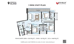 Sea View 3 Bedroom Cyprus Versova Island Unit Plan