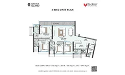 Sea View 4 Bedroom Cyprus Versova Island Unit Plan