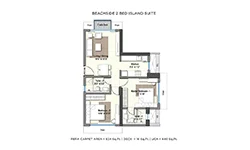 2 Bedroom Beach Side Island Suite Floor Plan